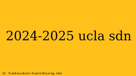 2024-2025 ucla sdn
