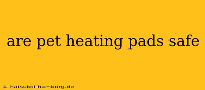 are pet heating pads safe
