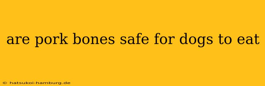 are pork bones safe for dogs to eat