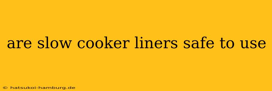 are slow cooker liners safe to use