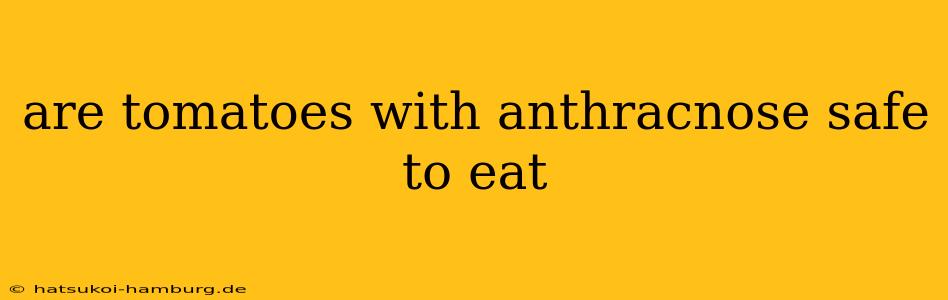 are tomatoes with anthracnose safe to eat