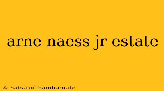 arne naess jr estate