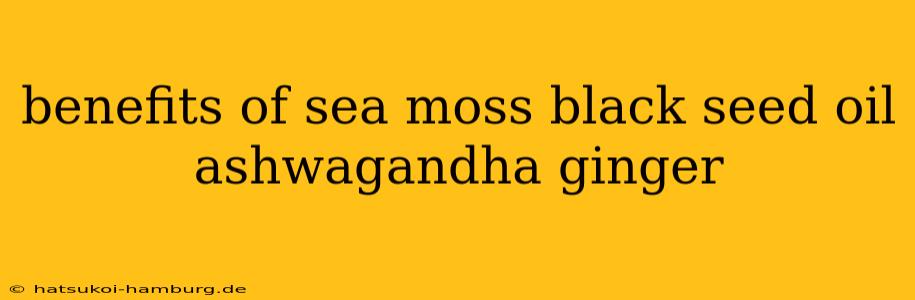 benefits of sea moss black seed oil ashwagandha ginger