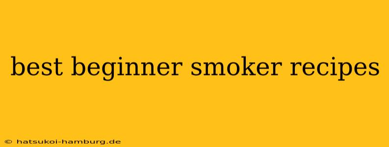 best beginner smoker recipes