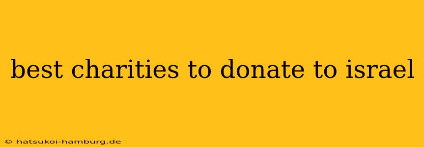 best charities to donate to israel