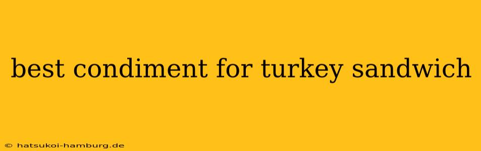 best condiment for turkey sandwich
