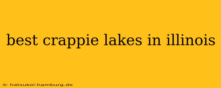 best crappie lakes in illinois