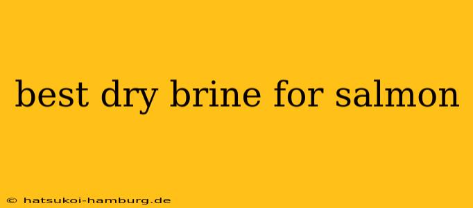best dry brine for salmon