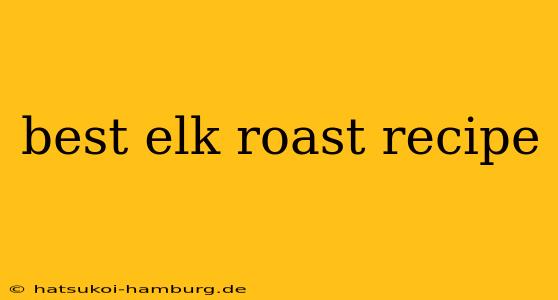 best elk roast recipe