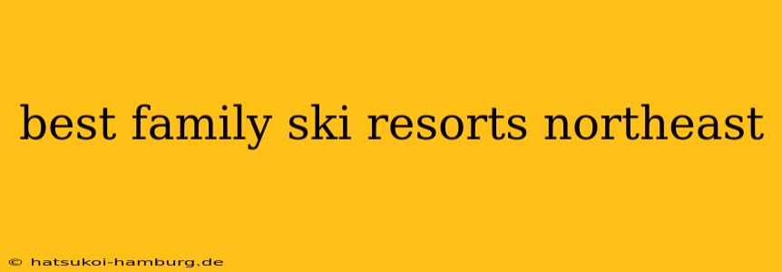 best family ski resorts northeast