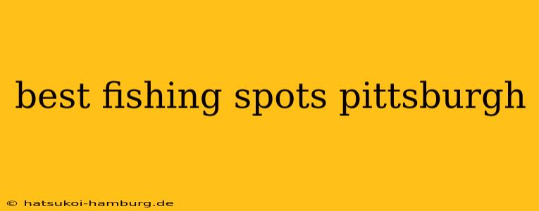 best fishing spots pittsburgh