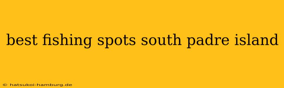 best fishing spots south padre island
