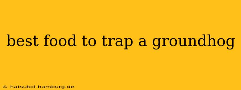 best food to trap a groundhog