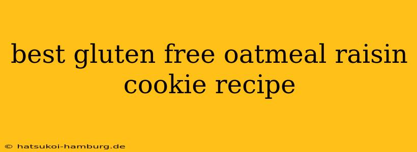best gluten free oatmeal raisin cookie recipe