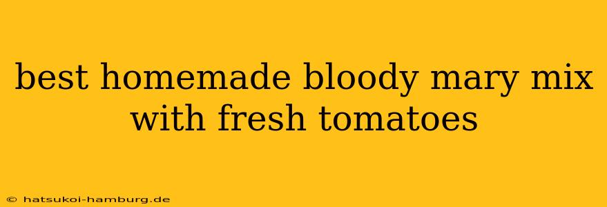best homemade bloody mary mix with fresh tomatoes