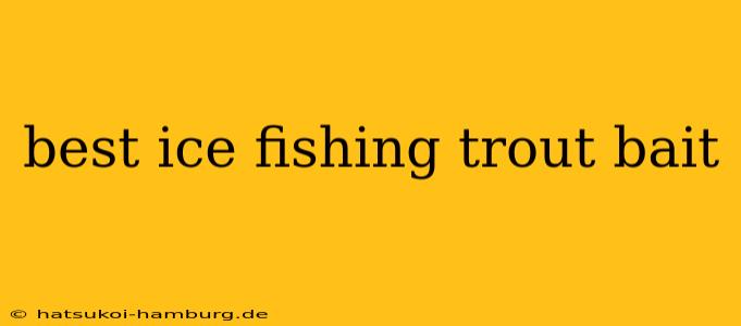 best ice fishing trout bait