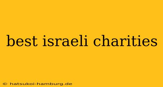 best israeli charities