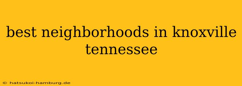 best neighborhoods in knoxville tennessee