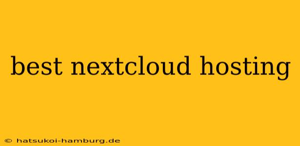 best nextcloud hosting