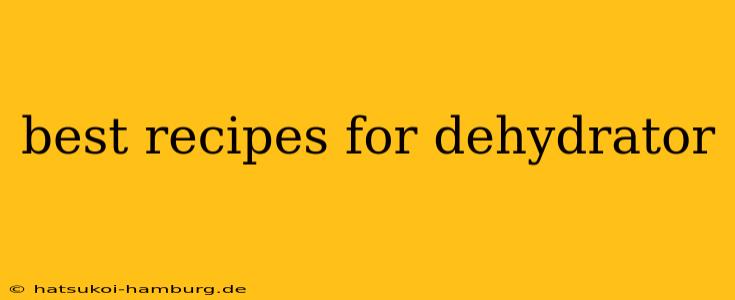 best recipes for dehydrator