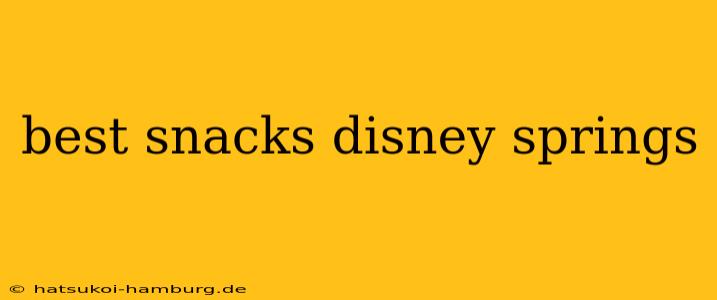 best snacks disney springs