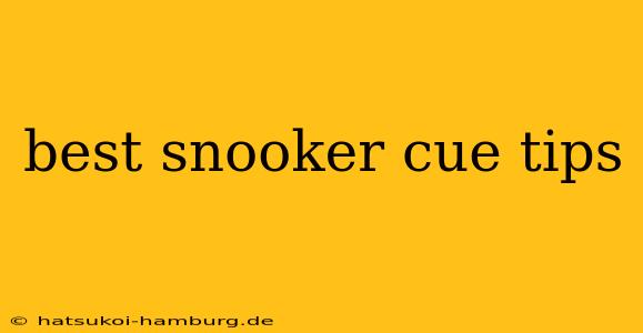 best snooker cue tips