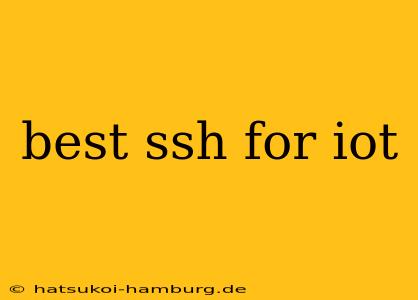 best ssh for iot