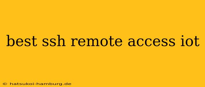 best ssh remote access iot