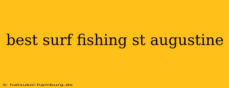 best surf fishing st augustine