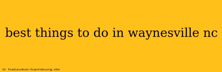 best things to do in waynesville nc