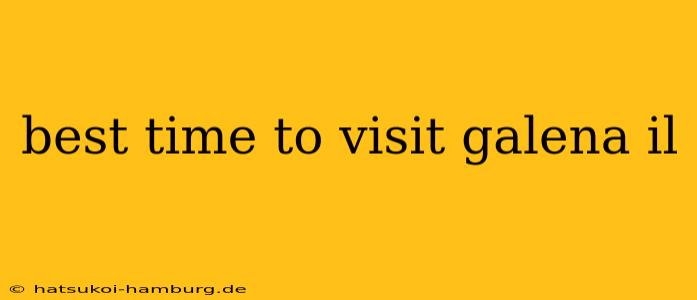 best time to visit galena il