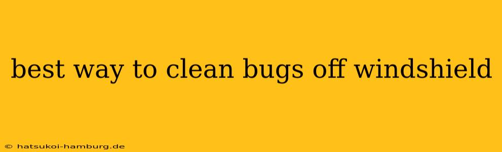 best way to clean bugs off windshield