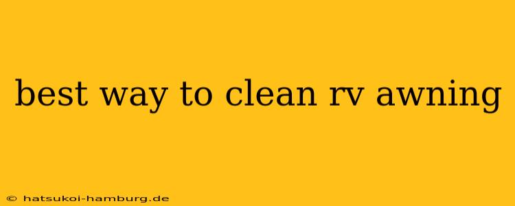 best way to clean rv awning