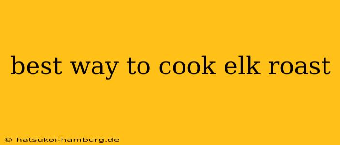 best way to cook elk roast