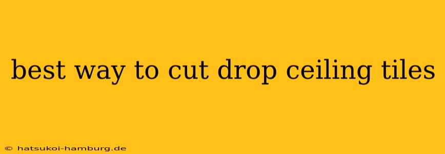 best way to cut drop ceiling tiles