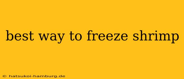 best way to freeze shrimp