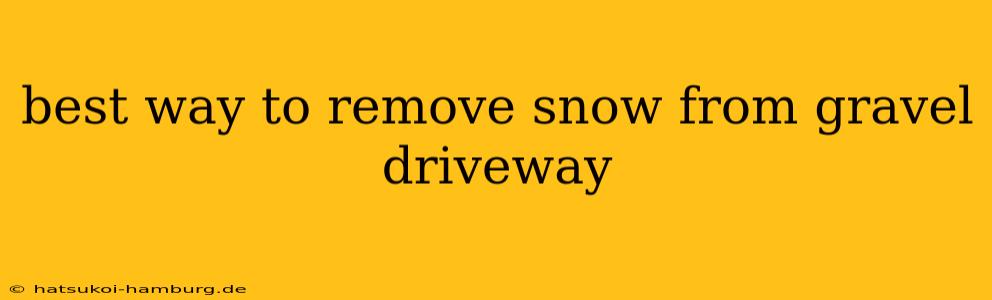 best way to remove snow from gravel driveway