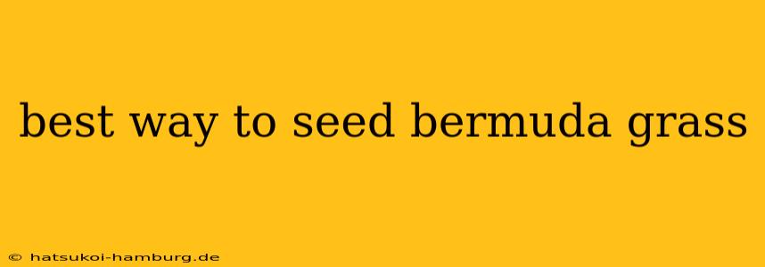 best way to seed bermuda grass