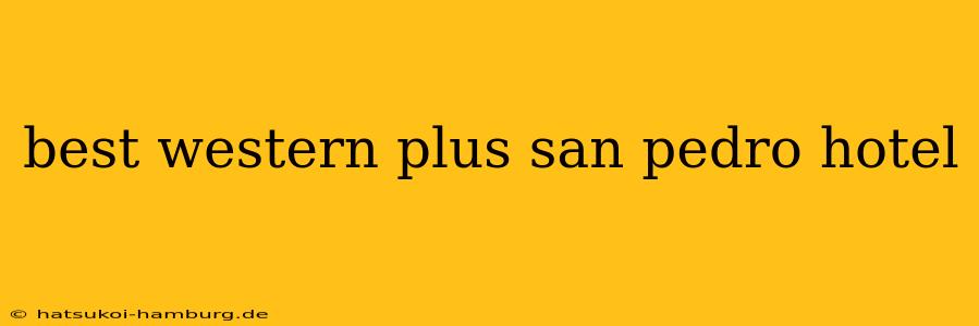 best western plus san pedro hotel