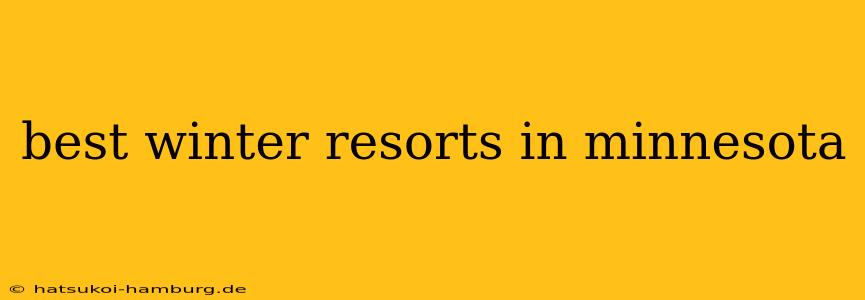 best winter resorts in minnesota