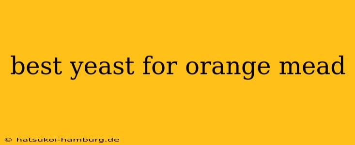 best yeast for orange mead