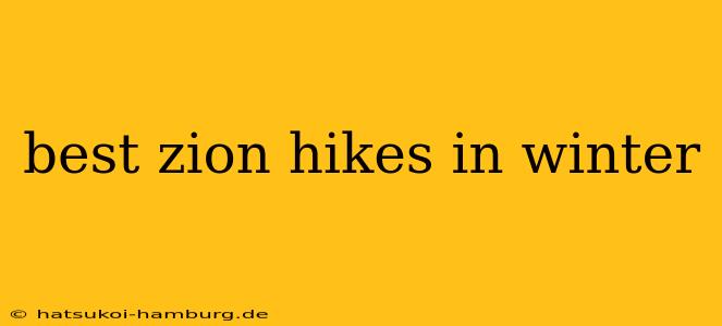 best zion hikes in winter