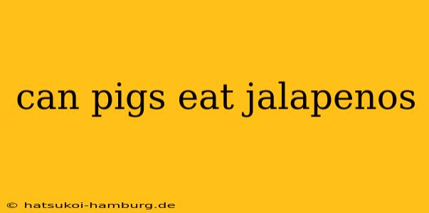 can pigs eat jalapenos