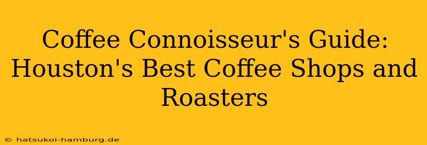 Coffee Connoisseur's Guide: Houston's Best Coffee Shops and Roasters