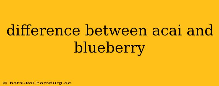 difference between acai and blueberry