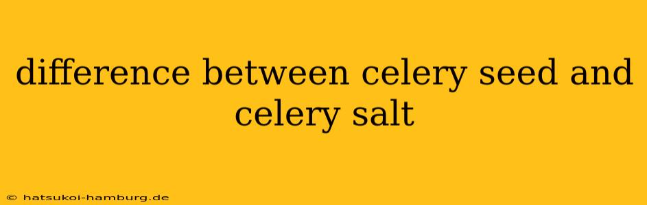 difference between celery seed and celery salt