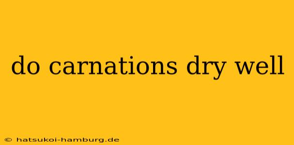 do carnations dry well