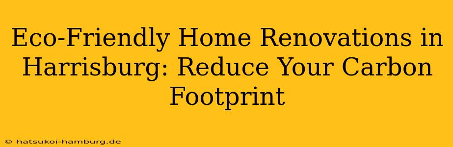 Eco-Friendly Home Renovations in Harrisburg: Reduce Your Carbon Footprint