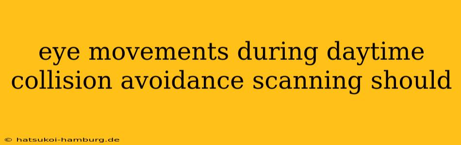 eye movements during daytime collision avoidance scanning should