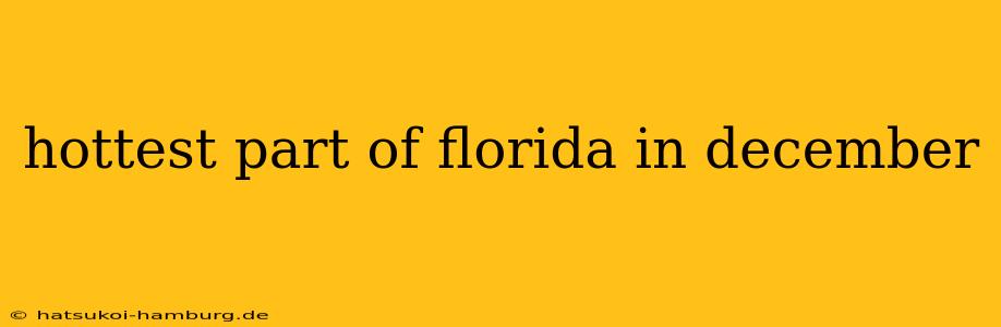 hottest part of florida in december